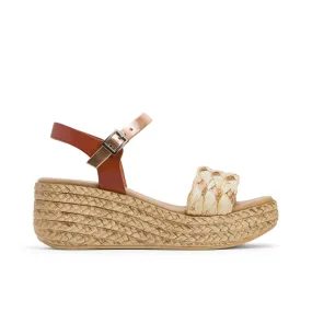 GAIA Rose Leather Wedge Sandal
