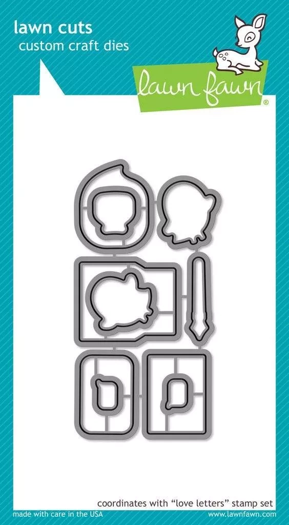 Troquel Lawn Fawn Love Letters compatible con Sizzix